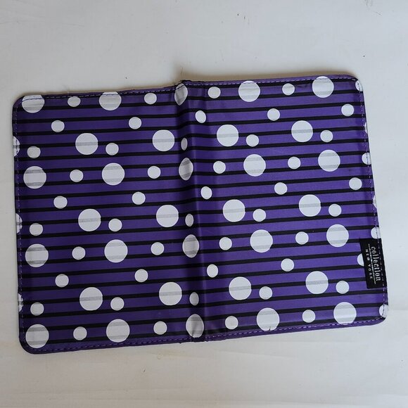 Collection New York Tablet Sleeve Book Jacket Purple Dots 6" x 8 3/8" - Picture 1 of 6